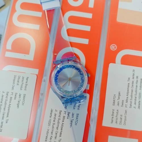 Jual Jam tangan Swatch Azzura GL122 warna biru transparan original garansi  - Jakarta Pusat - luckycasio | Tokopedia