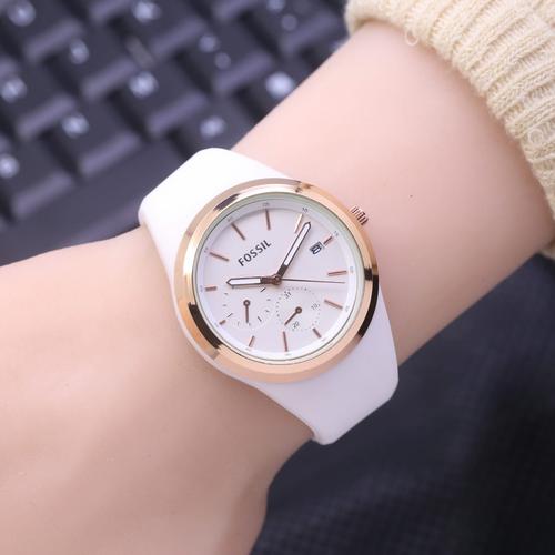 Jual Jam Tangan Wanita Fossil Rubber Terlaris 5 Warna Putih Jakarta Pusat Lord Watch Tokopedia