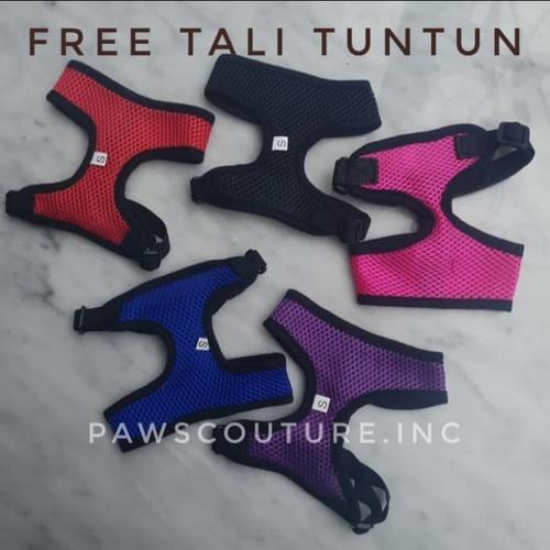 Foto Produk (D8) Harness Tali Tuntun Anjing Kucing Pet Dog Cat Leash S M L - Biru, XS dari PawsCouture