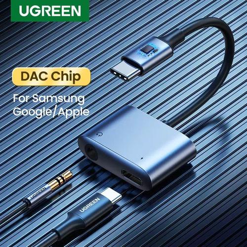 Foto Produk UGREEN 2 in 1 DAC USB type C to 3.5mm Headphone + PD Charging Adapter dari U.SHOP