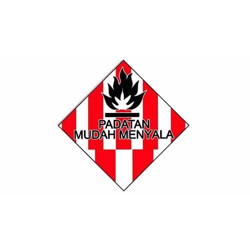 Jual SIGN STICKER PADATAN MUDAH MENYALA / LIMBAH B3 STIKER UK 15X15CM ...