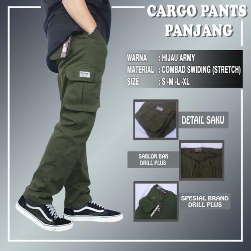 Foto Produk Celana Cargo Pants Pria Distro Premium OCTHA CLASSIC Terbaru Murah - Hijau, S dari Bandung-CenterOnline