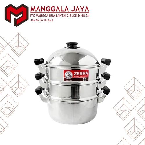 Gambar Zebra Steamer Set 4 pcs 26 cm / Panci Kukus Stainless 26 cm 164426 dari Manggala-Jaya Elektronik undefined Tokopedia
