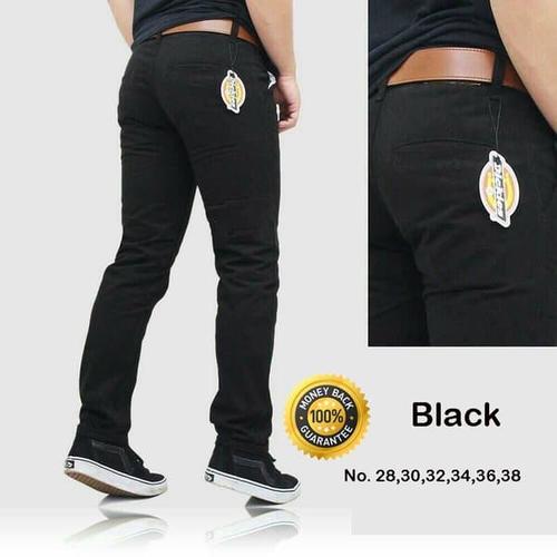 Foto Produk Celana panjang chinos pria slimfit bahan mulur/melar - Hitam, 29 dari beli_celana