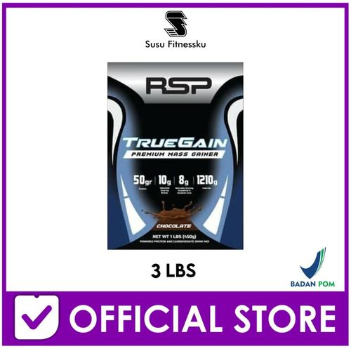 Foto Produk RSP True Gain 3 Lb Mass / Weight Gainer for Serious Bodybuilder dari Susu fitnessku