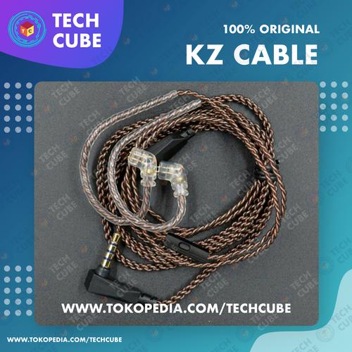 Gambar Kabel KZ Cable KZ Upgrade Copper Silver Braided Type C ZSN Pro Mic - Brown+Tas+Foam dari Tech Cube Store undefined Tokopedia