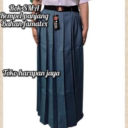 Jual Real pict..!!!Rok seragam SMA Rempel Abu panjang Size(S s/d 5L ...