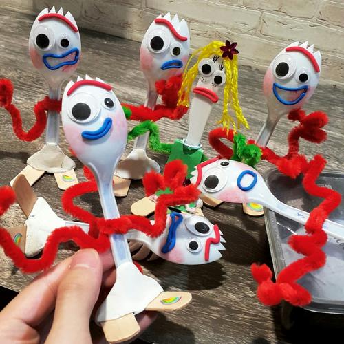 Foto Produk Forky kit Spork Toy Story 4 Woody Handmade Craft DIY figure Disney dari Nick ToyBarn