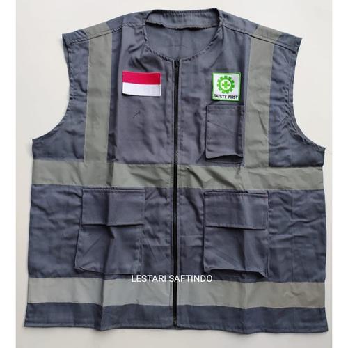 Jual ROMPI SAFETY PROYEK - ROMPI SAFETY WARNA ABU ABU FREE LOGO ...