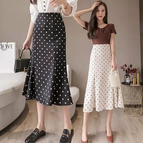 Jual POLKADOT MAXI SKIRT /ROK PANJANG 