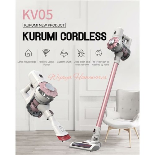 Foto Produk Kurumi KV-05 Rose Gold Cordless Stick Vacuum Cleaner / Kv05 Rosegold - Rose Gold dari Wijaya Homewares