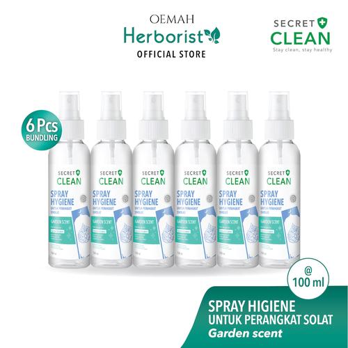 Foto Produk Secret Clean Spray Hygiene Garden Scent 100ml (Paket 6 Pcs) dari Oemah Herborist
