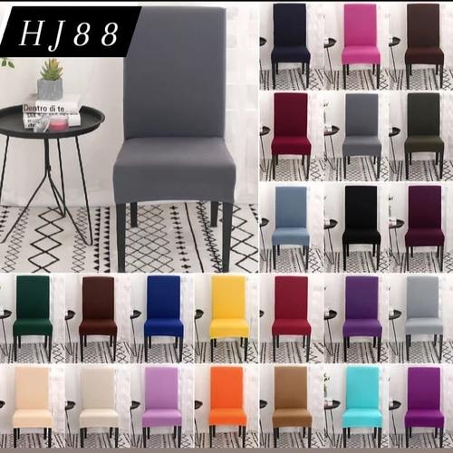 Foto Produk COVER SARUNG KURSI MAKAN ELASTIS UKURAN S WARNA POLOS - coklat tua dari HJ88