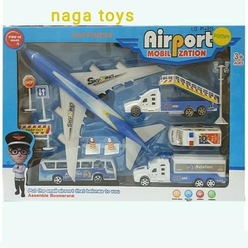 Mainan pesawat airport set / pesawat terbang plane bandara di naga_toys   Tokopedia