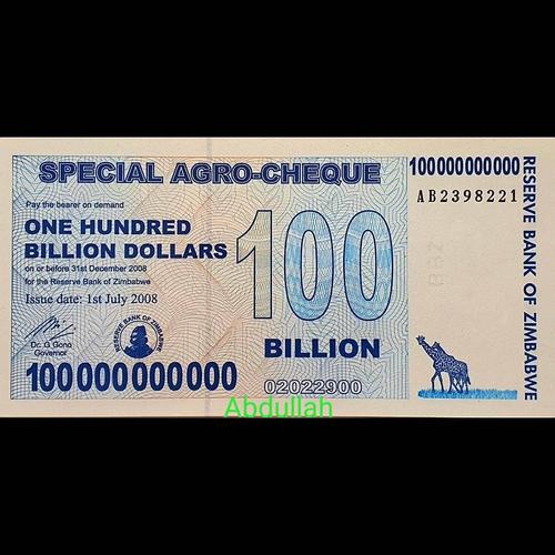 Jual Uang Asing Zimbabwe 100 Miliar Dolar 2008 Jakarta Pusat Abdullah138 Tokopedia