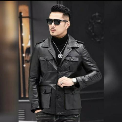 leather formal jacket
