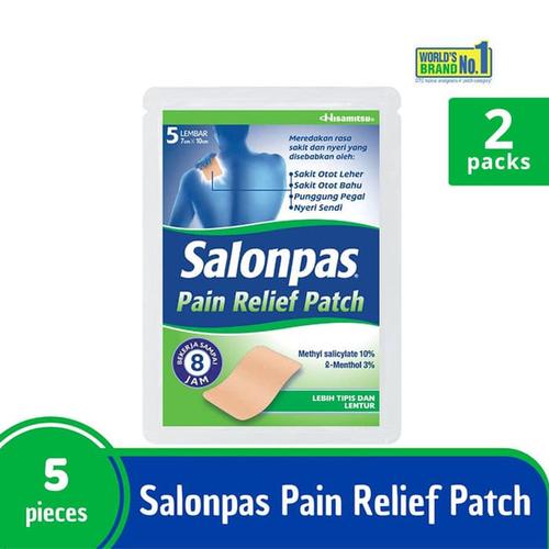 Foto Produk SALONPAS TWINPACK - Pain Relief Patch Pereda Nyeri isi 5 dari Hisamitsu