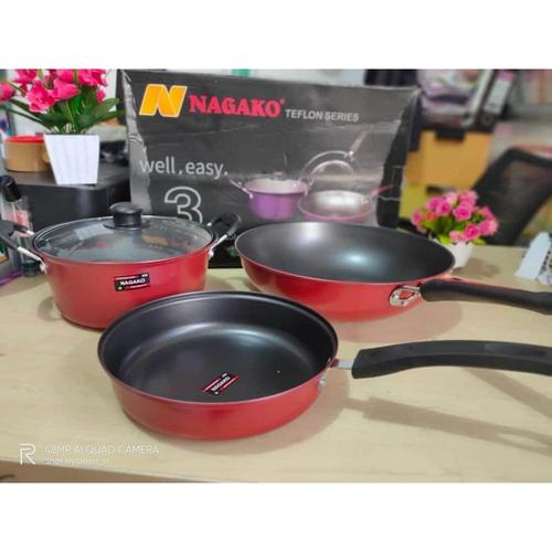 Gambar Panci Teflon Nagako Set 4 In 1 Anti Gores Dan Anti Lengket Original dari sipahutar_market undefined Tokopedia