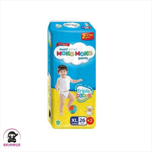 Foto Produk MOKO MOKO GENKI MOKOMOKO Pants Popok Celana XL26 XL 26 dari BAYININJA