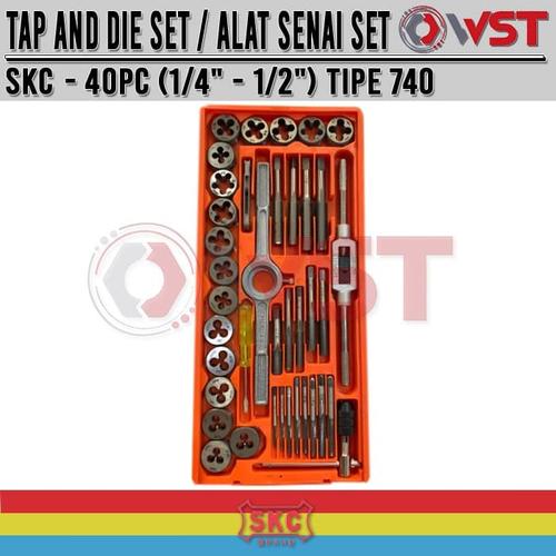 Jual SKC Tap and Die Set / SKC 740 / Alat Senai Set 1/4"1/2" / inch