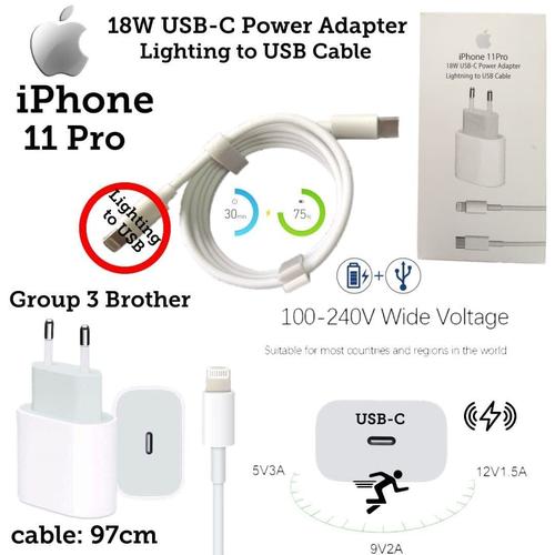 Foto Produk Power Adaptor USB-C TO Lighting Iphone 11/11pro/11pro Max Original dari best acesories shop