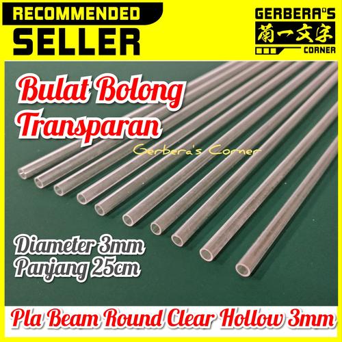 Foto Produk Plastic Beam Round Clear Hollow 3mm Pla Beam Plastic Plate Custom dari Gerbera's Corner