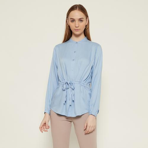 Foto Produk Cammomile 1909015 Blouse atasan wanita kemeja lengan panjang - Blue, S dari Cammomile FashionLine