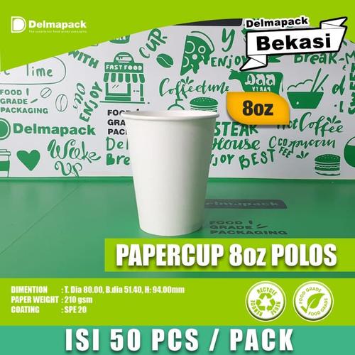 Jual PAPER CUP 8oz - HOT, KOPI, TEH - FOODGRADE - 50 PCS - Jakarta ...