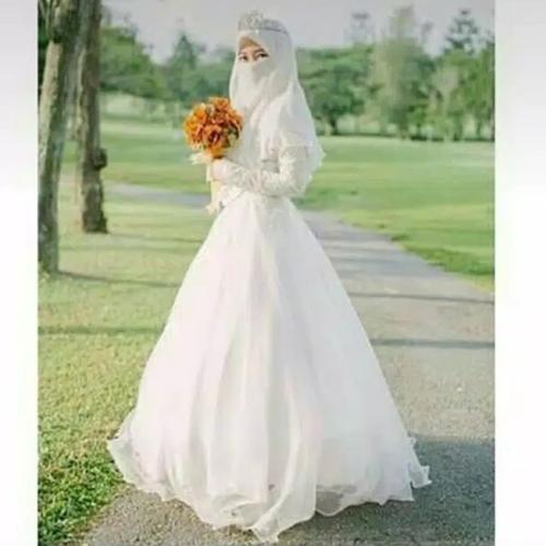 gaun walimah gaun akad wedding dress 