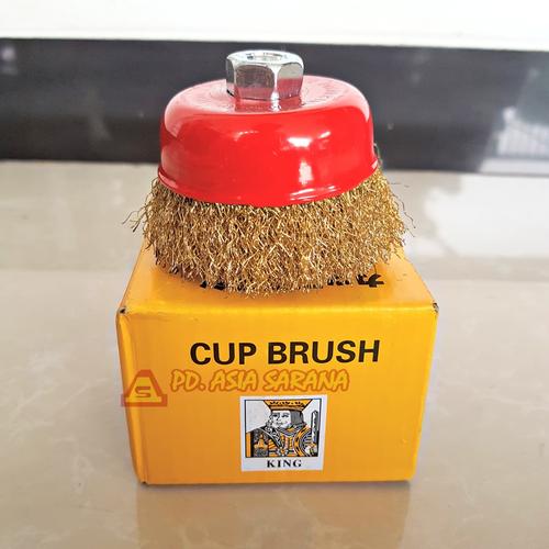 Jual Sikat Kawat Mangkok 3" KING / Cup Brush Gerinda 3 Inch Kab