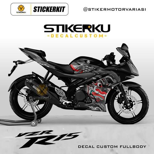 Jual DECAL YAMAHA R15 V2 STICKER MOTOR DESIGN CUSTOM FULLBODY - Hitam ...