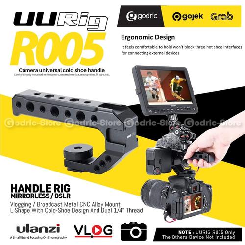 Jual ULANZI UURIG R005 Top Handle Grip w/ 3 Hot Shoe Universal Camera