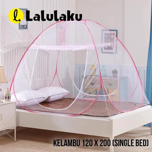Foto Produk LLK Kelambu Tempat Tidur Anti Nyamuk Kanopi 120 x 200 dari Lalulaku