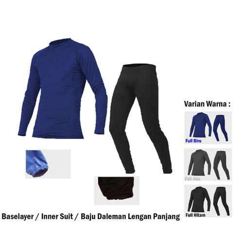 Jual Baselayer Inner Suit Baju Daleman Lengan Panjang Biru Hitam Jakarta Barat Vn Motoshop Tokopedia