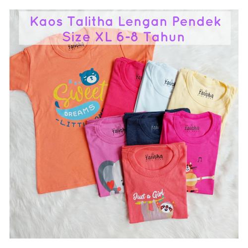 Foto Produk Kaos Anak Perempuan 6-8 Tahun Lengan Pendek - Baju Atasan Anak dari FAF Galeri