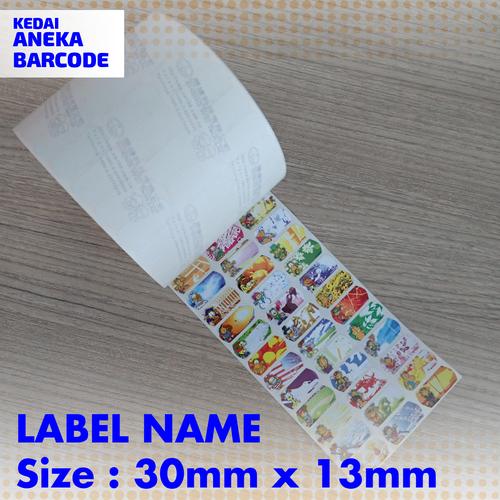 Jual Cetak Stiker Label Nama Anti Air Gambar Karakter GARFIELD isi 54 ...