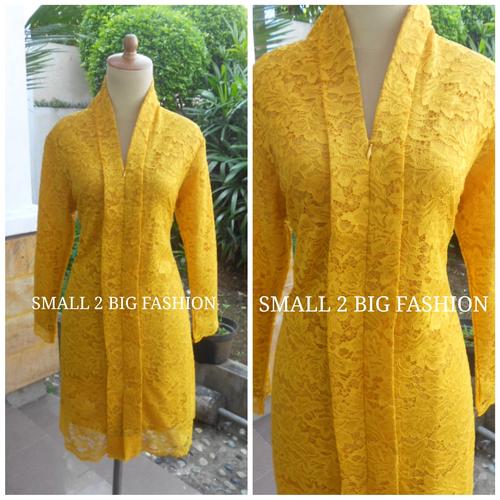 Foto Produk kebaya brukat muslim / kebaya brokat putih ungu merah navy moca milo dari Small 2 Big Fashion