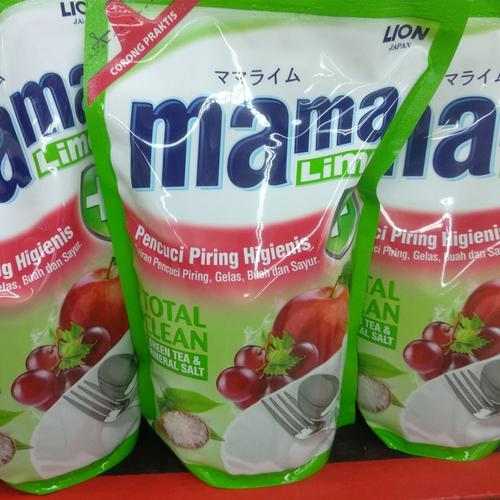 Foto Produk Mama Lime Total Clean Green Tea & Mineral Salt Pouch 780ml dari cubeecubee