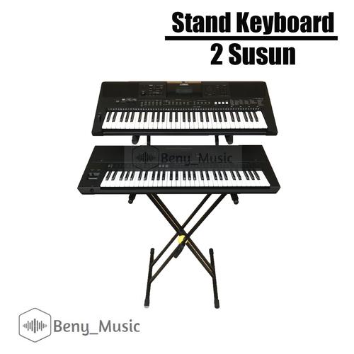 Jual Stand Keyboard Double 2 Rak / Dua Susun Kuat dan Kokoh Jakarta