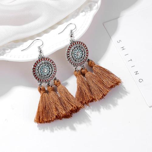 Foto Produk Anting Tassel Korea Rumbai Hijab Bohemian Hijabers Etnik Boho Rumbai dari Latte House
