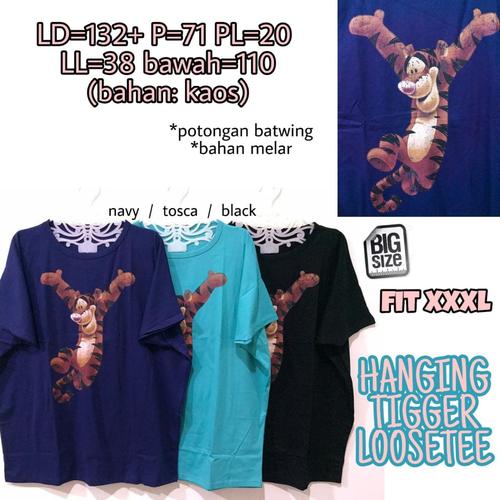 Foto Produk Hanging Tigger Loosetee KAOS WANITA MELAR BATWING BIG SIZE XXXL 3XL 3L dari Bee Shoppe Sby