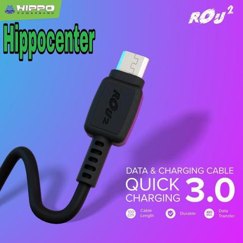 Foto Produk Hippo Rou 2 Micro Usb Kabel data charger Quick Charging - Putih dari HippoCenter