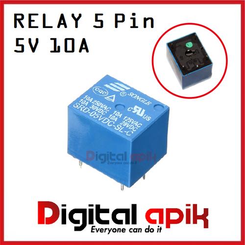 Jual Relay 5V 10A SRD05VDCSLC Songle 5 V DC 5 Pin Kaki Kab