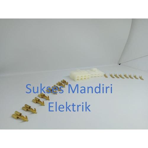 Jual Socket 8 Pin Besar+Skun / Soket Motor / Konektor Motor/Connector