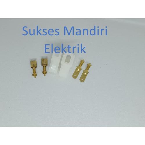 Jual Socket 2 Pin Besar+Skun / Soket Motor / Konektor Motor/Connector ...