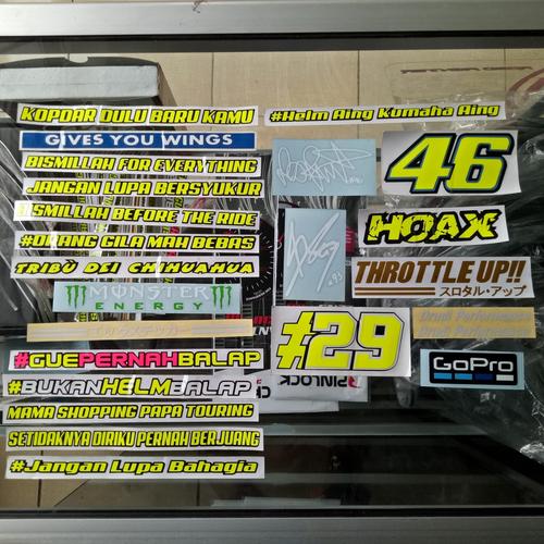 Foto Produk Sticker cutting visor helm tulisan dari #29 helmet