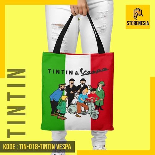 Gambar Tas Premium Totebag Tintin Vespa - TIN-018 dari storenesiacom undefined Tokopedia