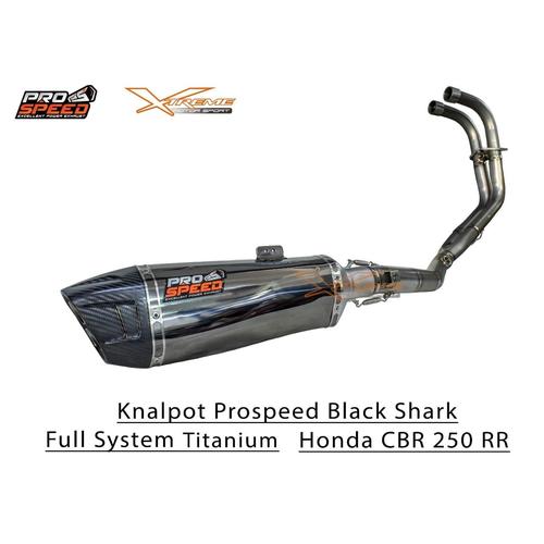 Jual Knalpot Prospeed New Shark Black CBR 250RR Titanium Fullsystem ...
