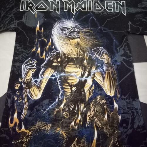kaos band original Iron maiden allover 