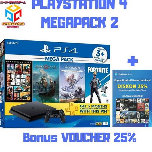 Jual Ready Stock Sony Ps4 Slim Megapack 2 Bundle 1tb Ps 4 Mega Pack 2 Jakarta Barat Gh Musics Tokopedia Jual Ready Stock Sony Ps4 Slim Megapack 2 Bundle 1tb Ps 4 Mega Pack 2 Jakarta Barat Gh Musics Tokopedia